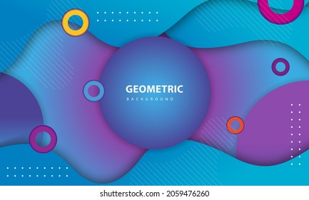 abstract background with cut out deep waves modern cover.