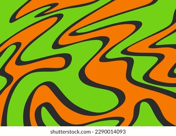 Abstract background with cute colorful wavy line pattern