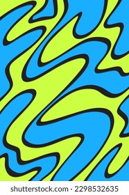 Abstract background with cute colorful wavy lines pattern