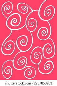Abstract background with cute curly line pattern