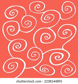 Abstract background with cute curly line pattern
