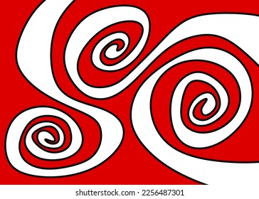 Abstract background with cute curly line pattern
