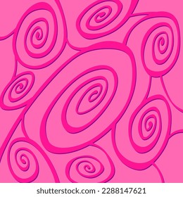 Abstract background with cute curly line pattern