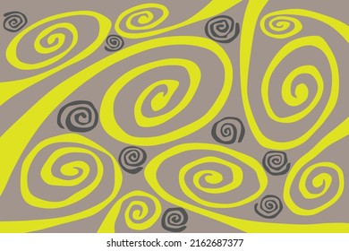 Abstract background with cute wavy and curly pattern