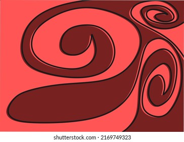 Abstract background with cute wavy and curly pattern