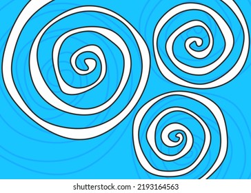 Abstract background with cute wavy and curly pattern