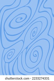 Abstract background with cute wavy and curly line pattern