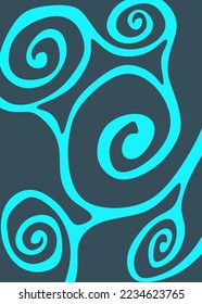 Fondo abstracto con un lindo patrón de línea ondulada y rizada