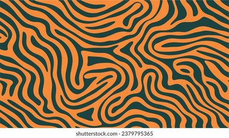 Abstract background with cute wavy line pattern. Modern graphic design. Continuous Ramadan Round Repeat Texture. Simple vector illustration. Wavy retro groovy 70s 90s background texture.