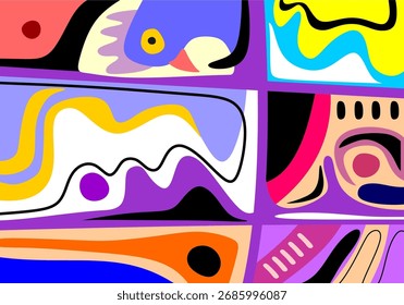 Fondo Abstractas con lindo patrón de línea ondulada