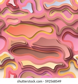 Abstract background, cutting out colored paper with shadow.