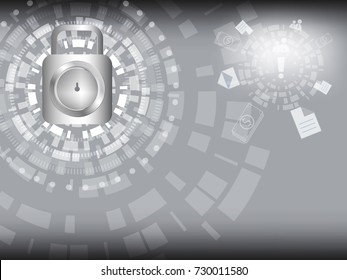 Abstract background for cyber security technology, Information cyber security concept. Vector