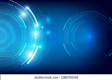 Abstract background for cyber technology futuristic concept on the dark blue background vector illustration