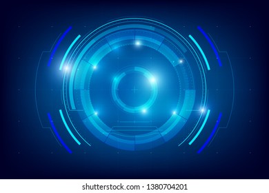 Abstract background for cyber technology futuristic concept on the dark blue background vector illustration