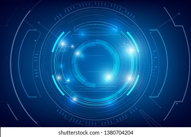 Abstract background for cyber technology futuristic concept on the dark blue background vector illustration