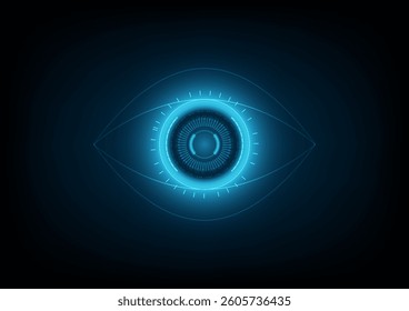 Abstract background with cyberspace security scan, stock vector