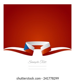 Abstract background Czech flag ribbon