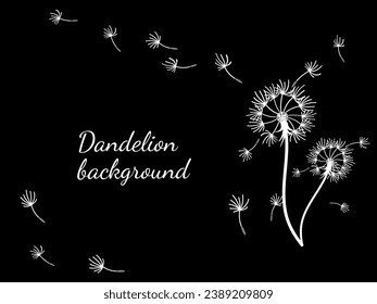 Abstract background dandelion design for decoration design.