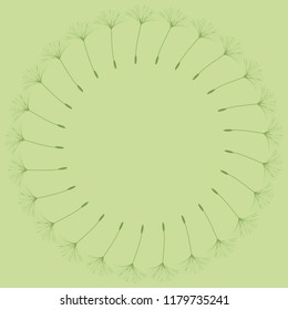 Abstract background of a dandelion for design.  The wind blows the seeds of a dandelion. Template for posters, wallpapers, posters. Vector illustrations.