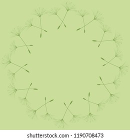 Abstract background of a dandelion for design.  The wind blows the seeds of a dandelion. Template for posters, wallpapers, posters. Vector illustrations.