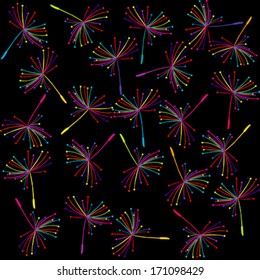 Abstract background with dandelion seeds