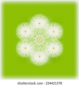 Abstract background with dandelions