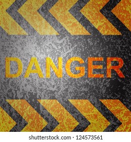 Abstract background with danger warning, vector.