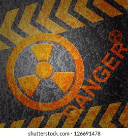 Abstract background with danger warning, vector.