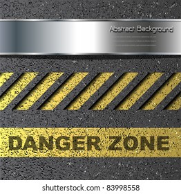 Abstract background with danger warning, vector.