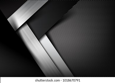 Abstract background dark and black carbon fiber vector illustration eps10