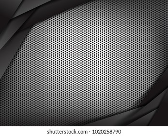 Abstract background dark and black with hold polished metal steel texture vector illustration eps10