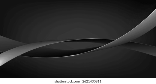 Abstractas fondo oscuro y cintas negras.