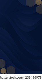 Abstract background dark blue color with wavy lines and gradients is a versatile asset suitable for various design projects such as websites, presentations, print materials, social media posts 