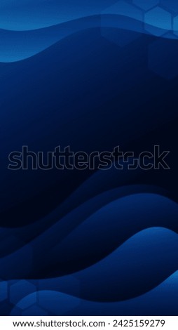 Abstract background dark blue color with wavy lines and gradients is a versatile asset suitable for various design projects such as websites, presentations, print materials, social media posts 