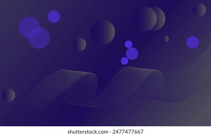 Abstract background in dark blue with a combination of gray, curved line shapes and various combinations of circles
