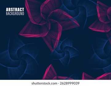 abstract background with dark blue gradient stars line pattern, presentation background, background for banner, poster, cover, brochure, flyer, website
