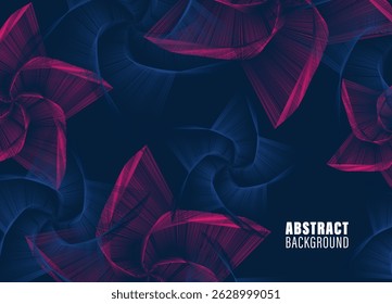 abstract background with dark blue gradient stars line pattern, presentation background, background for banner, poster, cover, brochure, flyer, website