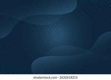 Fondo Abstractas con Gradientes azules oscuros Formas redondeadas y líneas onduladas sutiles