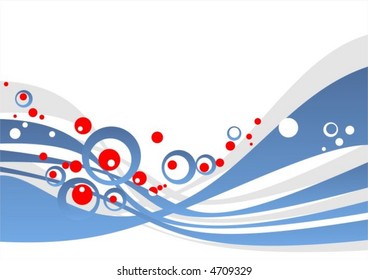 Abstract background from dark blue and grey strips and circles.