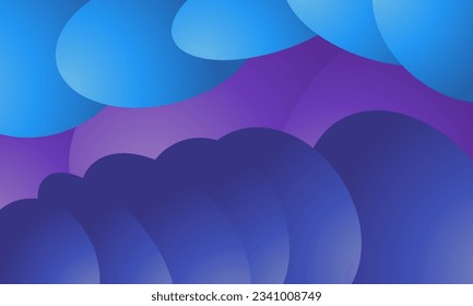 Fondo abstracto de los círculos de gradación de color azul oscuro, azul claro y púrpura