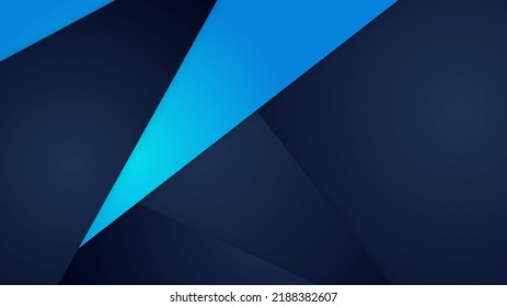 Fondo abstracto azul oscuro con formas dinámicas modernas para el diseño de presentaciones, banner tecnológico, portada de medios sociales, fondo de juego