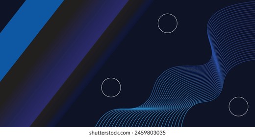 Abstract background dark blue with modern corporate concept vector
