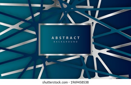 Abstract background with dark blue paper cut. abstract realistic paper cut decoration pattern