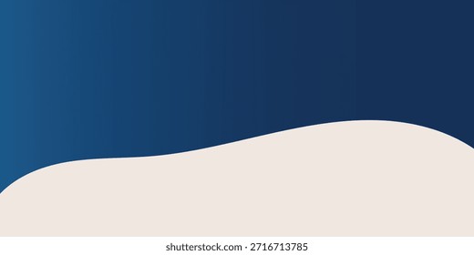 Abstract background with a dark blue paper cut layer over an off-white wavy base, featuring a clean minimal aesthetic for professional business banners and modern digital presentations.