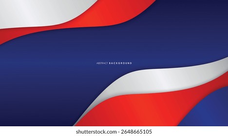 abstract background dark blue, red, and silver gradient color design