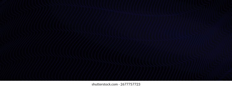 Abstrakter Hintergrund, dunkelblaue gewellte Linien. Vektortapete