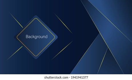 Fondo abstracto, fondo azul oscuro y líneas amarillas.