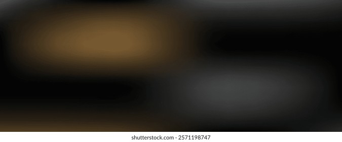 Abstract background with a dark, blurred style. The background features black and gold tones, creating a smooth, gradient texture. Abstract blurred gradient background vector