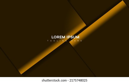 Abstract background with dark brown geometric graphic elements influenced by light, cutouts, stripes, stripes, loops for posters, flyers, digital boards and concept designs.