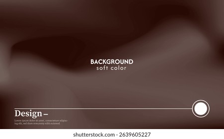 Abstract background with dark brown wave texture. Combination of light and dark. Minimalist pastel color design